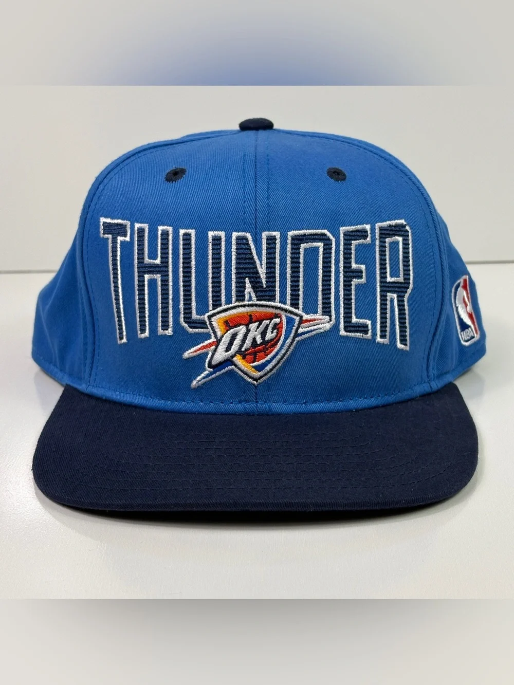 Adidas OKC Thunder Blue Hat Adjustable Oklahoma City Snapback Cap NBA